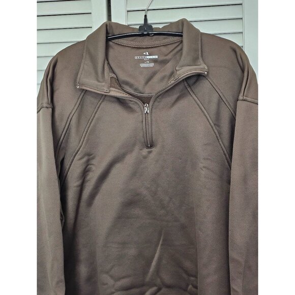 Mens Grand Slam Golf Pullover Half-Zip Sweatshirt Brown Size XL - Picture 2 of 6